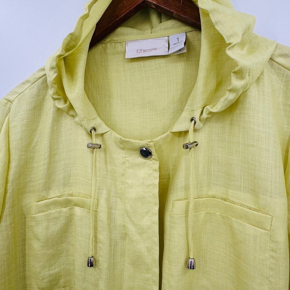 Chicos Travelers Ava Jacket Womens Size Medium Ultra Lightweight Green - Picture 5 of 8